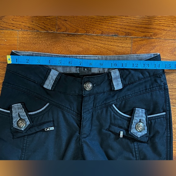 Sun Flower Lightly Insulated Black Cotton Pants with Corduroy Details Women’s S - Picture 7 of 9